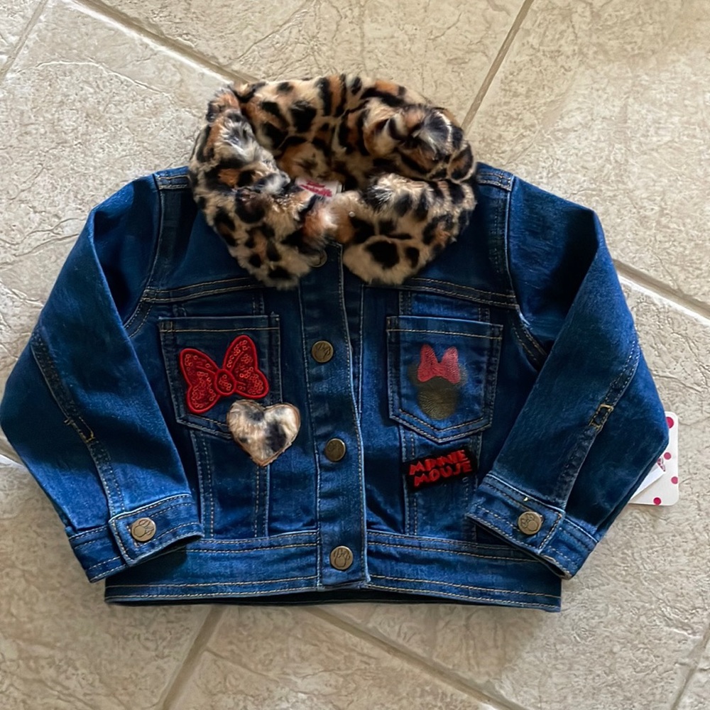 NWT Disney Juniors, Minnie Mouse Jean Jacket. Size 2T